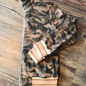 Mystree Camo Lightweight Bomber Jacket
